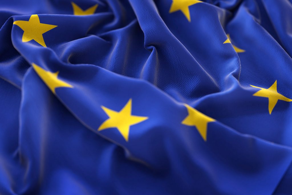 Bandera Europea ondeando